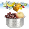 MultiFunctional Stainless Steel Rice Steaming Basket Vegetable Cleaning Fruit Basket