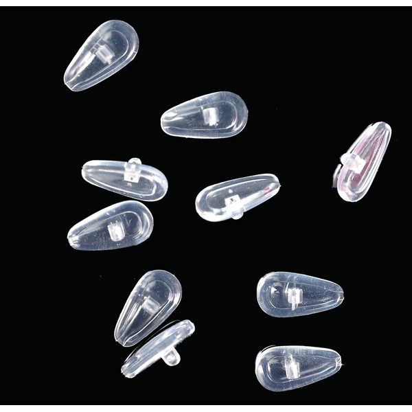 NicelyFit Lot of 6 Pairs Clear Screw-In Nose Pads w Air Cushion for Oakley Eye Glass Eyeglass Sunglass Frames 15mm x 7mm