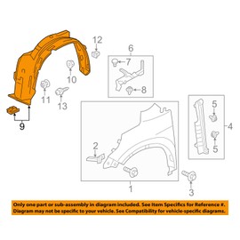 Genuine Honda 74100-T0A-A00 Fender Assembly