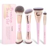 MAANGE Professional Soft Makeup Brush Set, 4 Counts/set Multifunctional Makeup