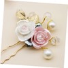 LALAFINA Crylic Flower Leaves Hair Stick 2pcs Retro Hair Chopstick