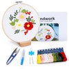 BERYA Embroidery Kit for Beginners, Flowers and Leaves Embroidery Practice