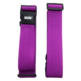 Luggage Straps for Suitcases Packing Belts Travel Accessories Adjustable Bag Security Strap with Buckle Closure - Vibrant Magenta