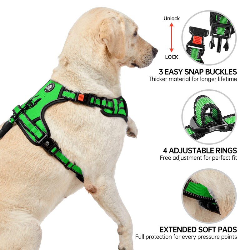 NESTROAD No Pull Dog Harness,Adjustable Oxford Dog Vest Harness with