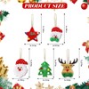 5 Pcs Christmas Tree Ornaments Set- Cartoon Plush Christmas Ornaments