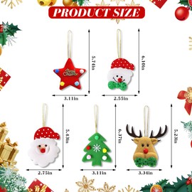 5 Pcs Christmas Tree Ornaments Set- Cartoon Plush Christmas Ornaments for Tree, New Year Party