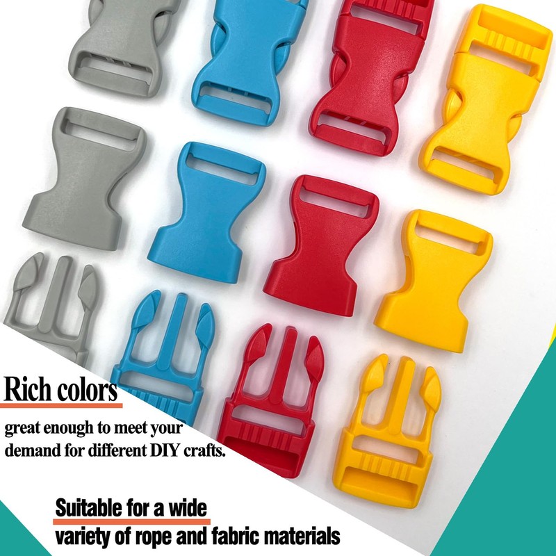 honigo 8 Pack Quick Side Release Buckle Flat 1 Inch
