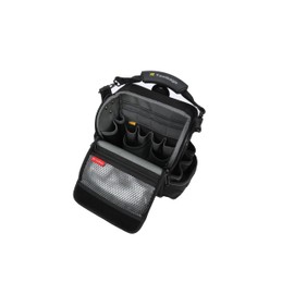 Closed Top Toolbags Professional Electrician Tool Bag, Tool Organizer, HVAC,Black, Large Capacity Multi-Pocket Design, Removable Tool Panels, Service Bag with Shoulder Strap, Molded Handle
