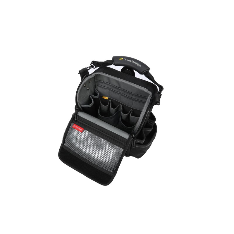 Closed Top Toolbags Professional Electrician Tool Bag, Tool Organizer, HVAC,Black,