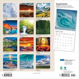 Inspiration | 2026 12 x 24 Inch (Hanging) Monthly Square Wall Calendar | Foil Stamped Cover | Plato | Motivation Quotes