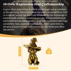 CHOVY Retro Handcrafted Witch Cat Ornament - 100% Solid Brass