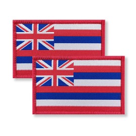 Overdecor Hawaii Flag Patch Tactical Military Patches - Hook and Loop Fastener, 2 Pack
