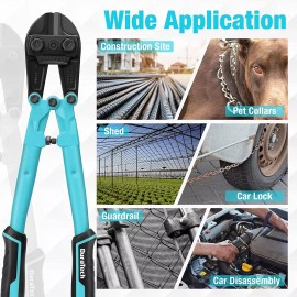DURATECH 14-inch Bi-Material Heavy Duty Bolt Cutter for Rod Bolts Rivet Chains Steel Wire