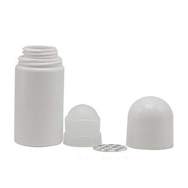 WsjiaboFux 4 Pcs White Empty Refillable Roll On Bottles Roller