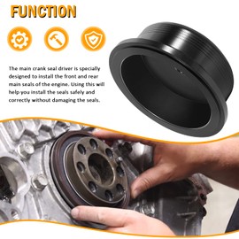 For Duramax Diesel 6.6L Main Crankshaft Seal Driver Kit Front & Rear Crank Seal Installer Kit for 01-16 GM 6.6 6.6L, LB7 LLY LBZ LMM LML