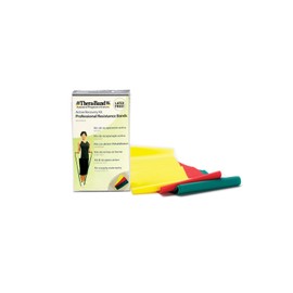 THERABAND Latex-free exercise bands in a set, yellow, red, green, light