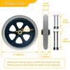 A pair of 8-Inch Solid Replacement Wheels Anti-Slip Front Wheels