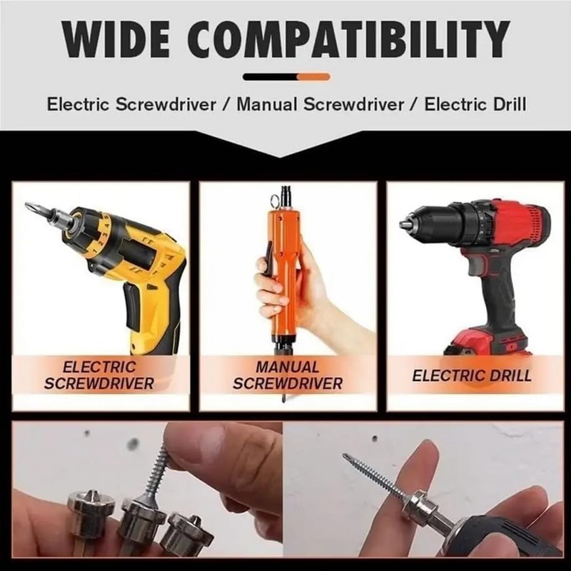 Drywall Screw Depth Setter, Drywall Screwdriver Bits, 10Pcs 50mm PH2