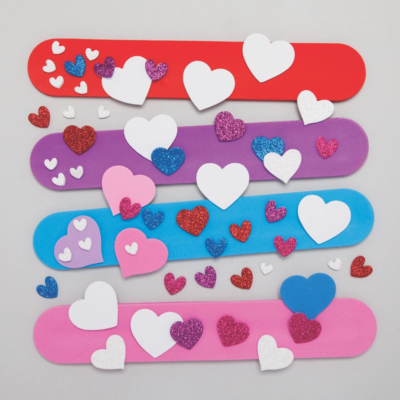 Baker Ross AX716 Heart Bracelet Sets - 4 Pieces Kids