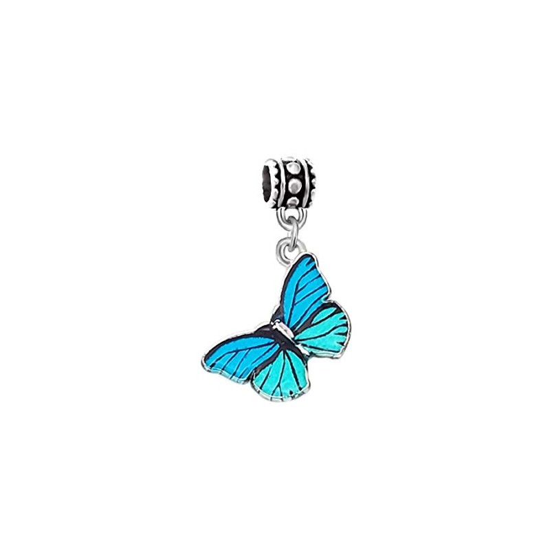LaBenie Dangle Blue Butterfly Charm Bead