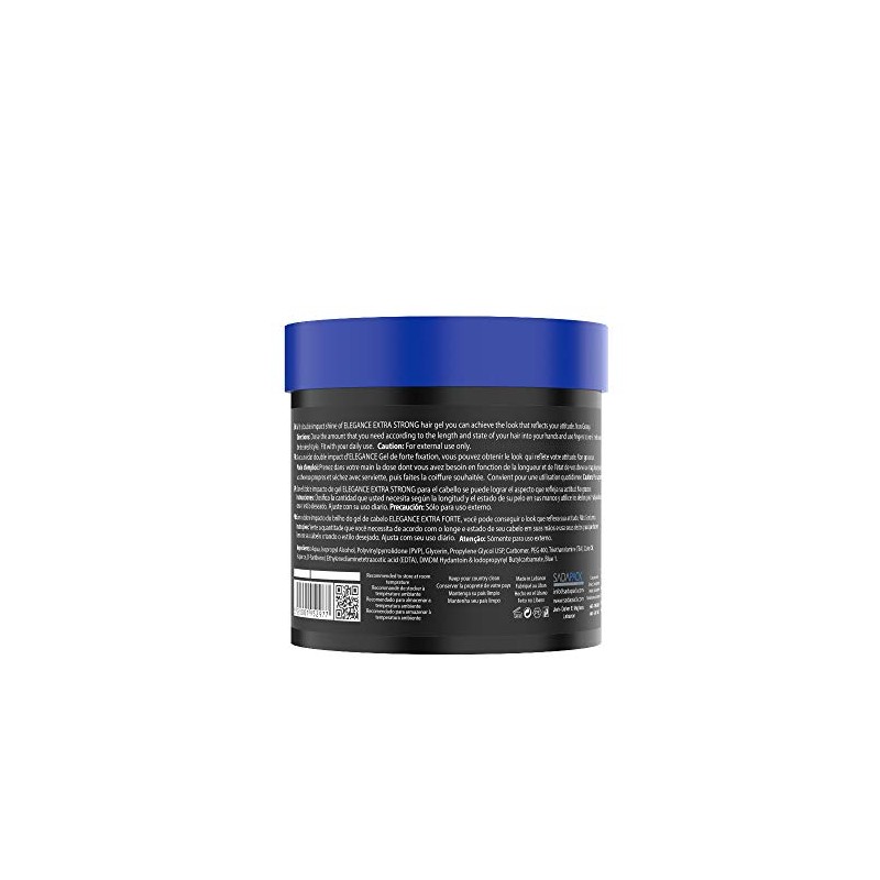 ELEGANCE GEL Extra Strong Protection Medium Hold Hair Gel, 17.
