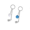 IKAAR Pack of 2 Keyrings Golf Ball Pendant Metal Gift