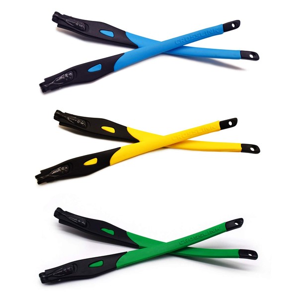 HKUCO Reforzarse Azul/Amarillo/Verde Gafas de repuesto para piernas Oakley Crosslink