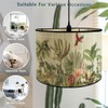 FANSU Lampshade for Table Lamp, Animal and Plant Print Lampshade