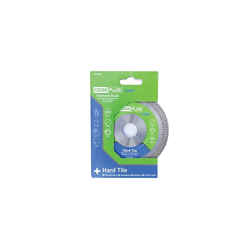 CorePlus Hard Tile Turbo Diamond Blade 115mm x B22.23mm (4.5in)