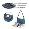 YALUXE Genuine Leather Shoulder Bag Medium Size Handbag Purse Multi