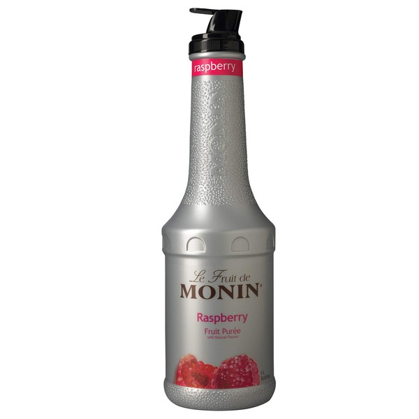 Monin Raspberry Fruit Puree Syrup, 1 Liter -- 4 per case.