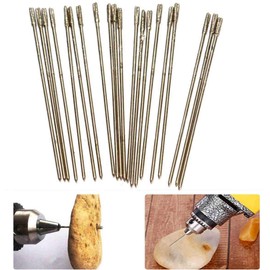 Jadeshay Diamond Drill Bit,20pcs Glass Jewellery Drill Bits Tipped 1mm Diamond Coated Lapidary Drill Bits Solid Bits Needle Twist Drill Bit for Jewelry Agate Ceramic Jade
