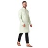 In-Sattva Men's Indian Banded Classic Collar Pure Cotton Long Kurta