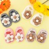 4 Packs Baby Girls Socks Flower Non-slip Socks with Grips