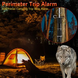 TRSAIM Perimeter Trip Alarm, Use 209 Primer Camping Trip Wire Alarm Camp Safe,Early Warning Security System Accessories for Camping and Property Safety/Bear Deterrent (Black)