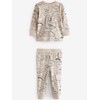 NEXT 3 Pack Long Sleeve Pyjamas, Neutral/Black Dinosaur