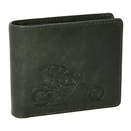 Snoopy 73300 Women's Short Wallet, Bifold Box-Shaped Coin Purse, Character Embossed, Blue (Green), blue