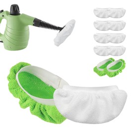 QIYUDA 10 Pack Universal Steam Mop Pads, Reusable Microfiber Cloths Mop Pads Cleaner Accessories Steam Shot Attachments Compatible with Most Handheld Steam Cleaner