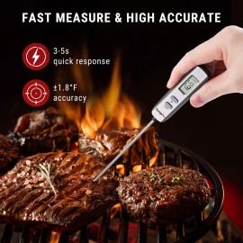 TempPro E16 Digital Meat Thermometer Instant Read Cooking Food Thermometer wi...
