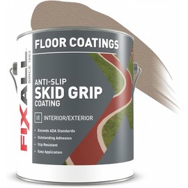 FIXALL Skid Grip Anti-Slip Coating, 1 Gallon, Camel, Exceeds ADA Standards, Ideal for Safety Areas, Slip-Resistant Pavement, Cement & Concrete Paint