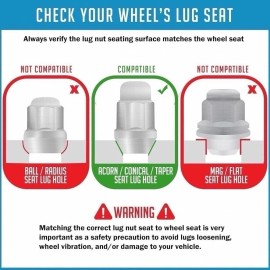 HDD 8 Bulge Lug Nuts 2008-2009 Yamaha RHINO YXR700 YXR 700 FI 4x4 Auto Wheel Rim Nut