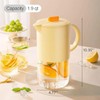 Delove Borosilicate Glass Pitcher with Lid & Auto Spout –