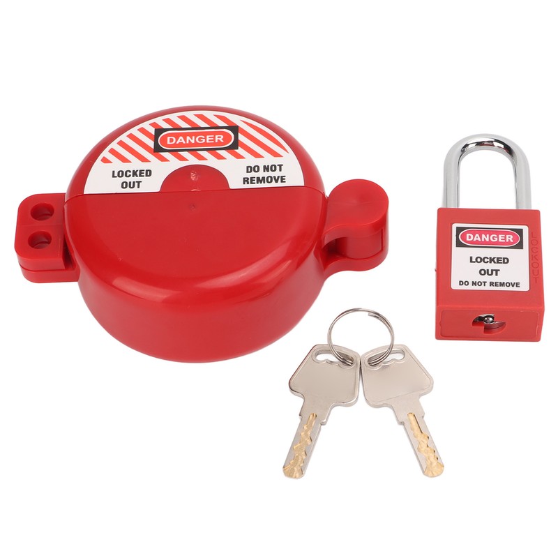 Lockout Tagout Valve Lock with Safety Padlock Heatproof Impact Resistant