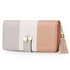 Pomelo Best Women's Purse, Multi-coloured, Striped Wallet, apricot