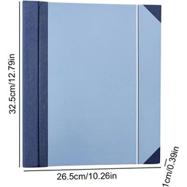 Walquicks Folio Folders With Pockets, Accordion File Organizer For Paper, Bill, Important Documents Organizer For Birth Certificate, Social Security Cards, Passports, Go Missing Document Binder (blue)