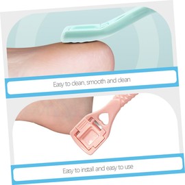 FRCOLOR Pedicure Tool Kit Foot File Razor Dermaplane Comfort Grip Removable Head Callus Remover for Foot Care