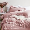 Lanqinglv Girls’ Ruffle Pink Bed Linen, 3-Piece, Microfibre Bed Cover