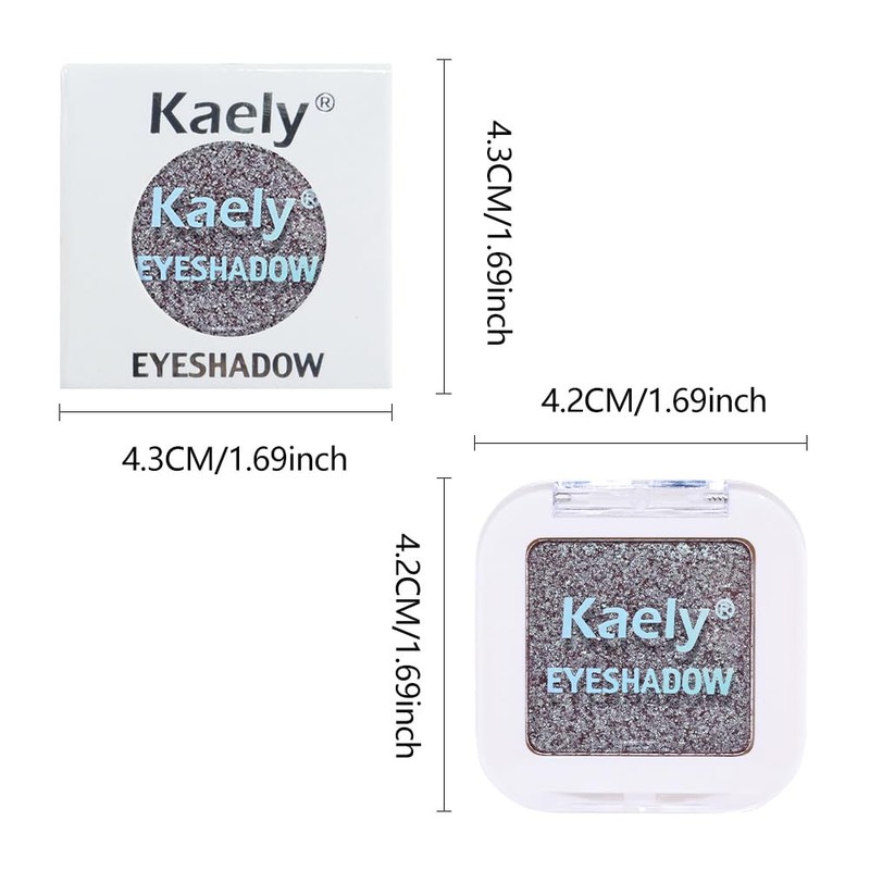 Single Eyeshadow Makeup, Mauve Green Blue Powder Shimmer Eye Shadow