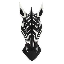 OMA African Mask Wall Hanging Zebra Giraffe Wall Mask Jungle Decor