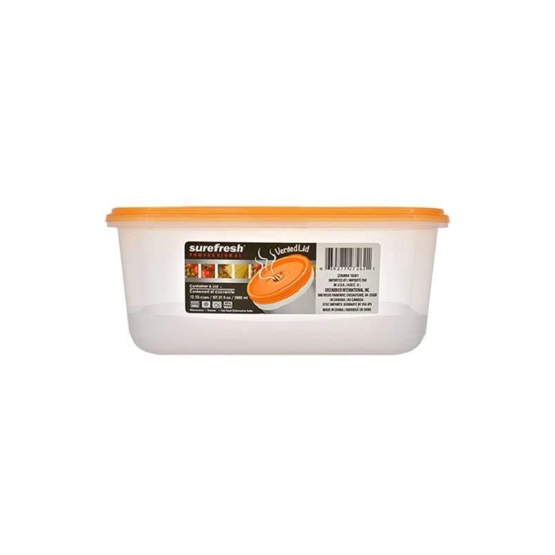 Sure Fresh Rectangular Storage Containers with Vent Lids, 97 oz.